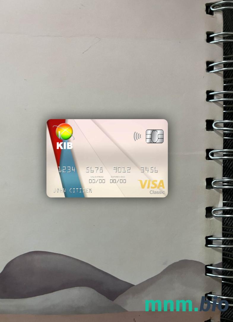 Iraq Kurdistan International bank visa classic card wygląd fotograficzny skan PSD + zdjęcie